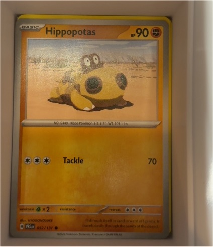 2023 Pokémon Scarlet & Violet Prismatic Evolutions #052 Hippopotas — front