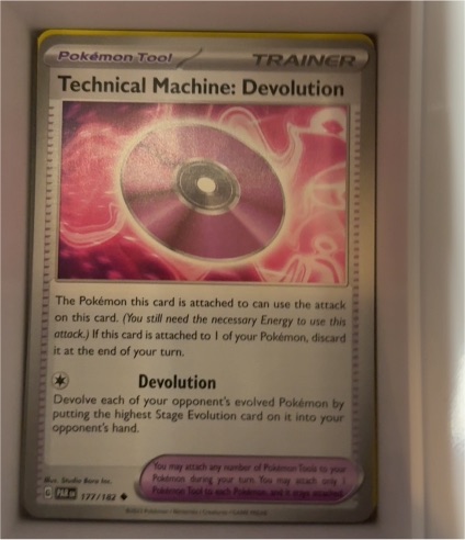 2023 Pokémon SV04: Paradox Rift #177 Technical Machine: Devolution — front