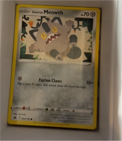 2023 Pokémon Crown Zenith #084 Galarian Meowth — front