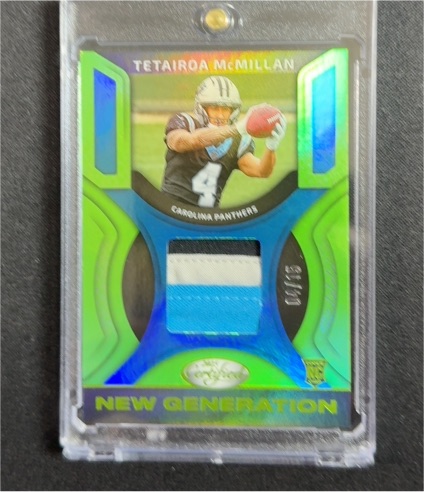 2025 Panini Certified #NGJ-TMM Tetairoa McMillan New Generation Jersey Patch — front