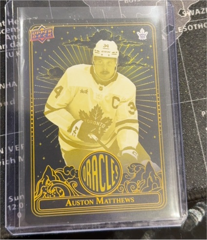 2024-25 Upper Deck Extended Series Oracles #O-34 Auston Matthews — front