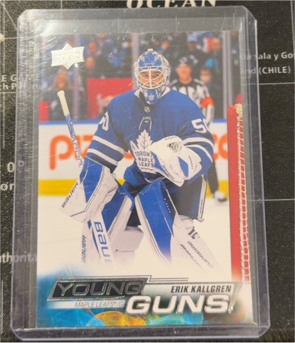 2022-23 Upper Deck Series 1 #208 Erik Kallgren Young Guns — front