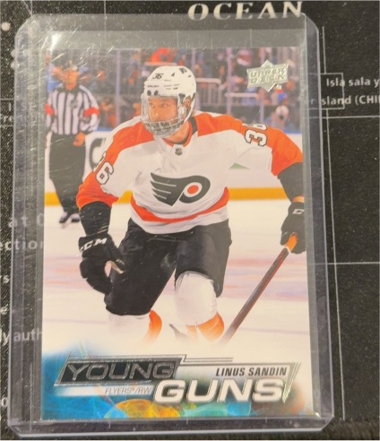 2022-23 Upper Deck #217 Linus Sandin Philadelphia Flyers Rookie — front