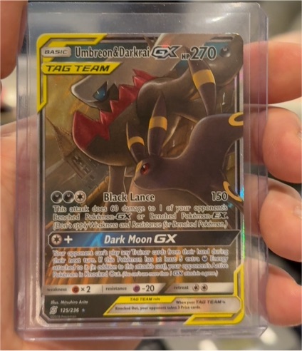 2019 Pokémon Sun & Moon Unified Minds #125 Umbreon & Darkrai GX — front