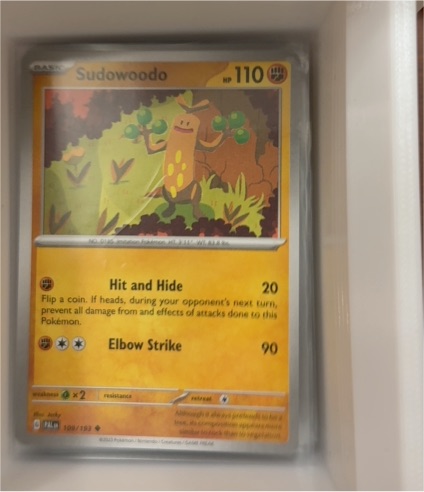2023 Pokémon SV02 Paldea Evolved #109 Sudowoodo — front