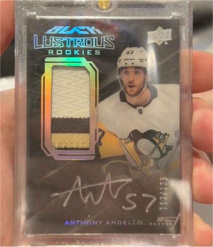 2020-21 UD Black Lustrous Rookies #LPA-AA Anthony Angello — front