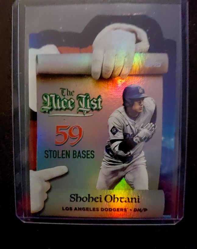 2025 Topps Holiday #MNL-2 Shohei Ohtani The Nice List 59 Stolen Bases — front