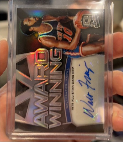 2018-19 Panini Spectra Award Winning Walt Frazier Auto Autograph Knicks /75 — front