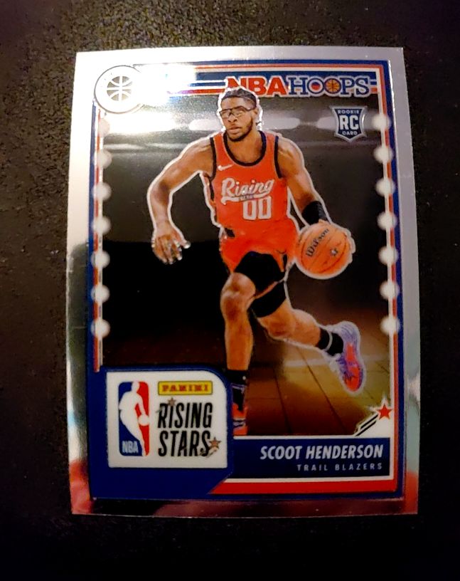 2023-24 Panini NBA Hoops Premium Stock #280 Scoot Henderson Rising Stars Rookie — front