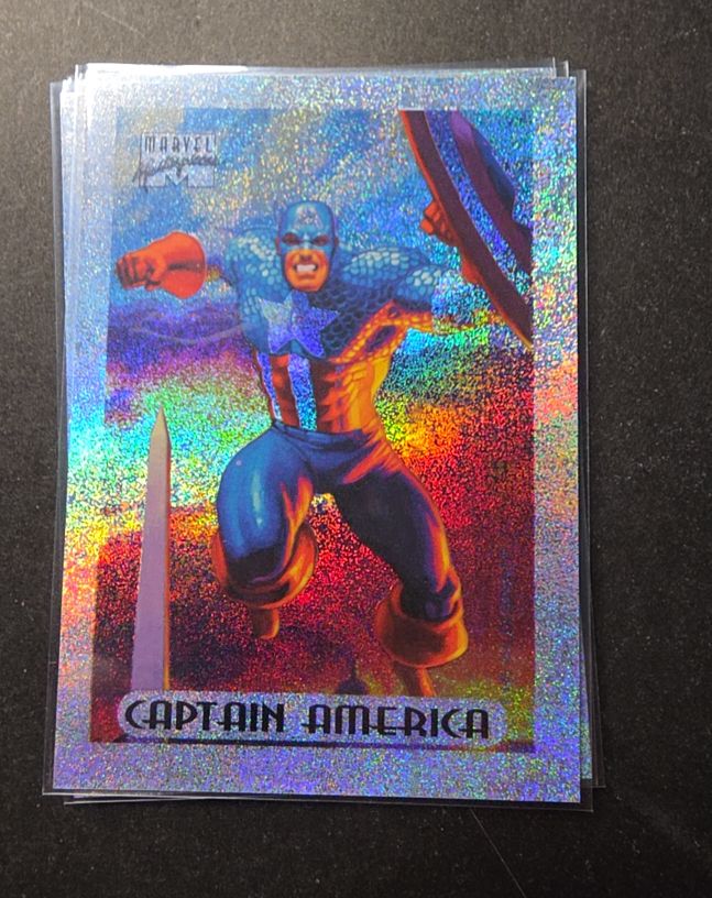 1994 Marvel Masterpieces #1 Captain America — front