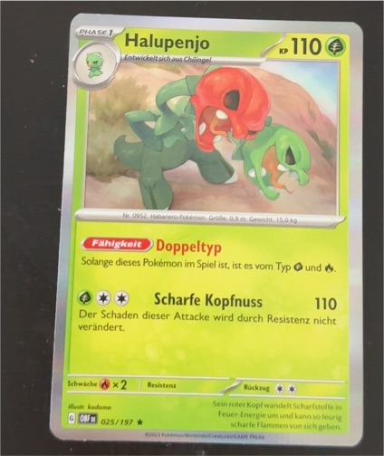 2023 Pokémon Scarlet & Violet Obsidian Flames #025 Halupenjo — front
