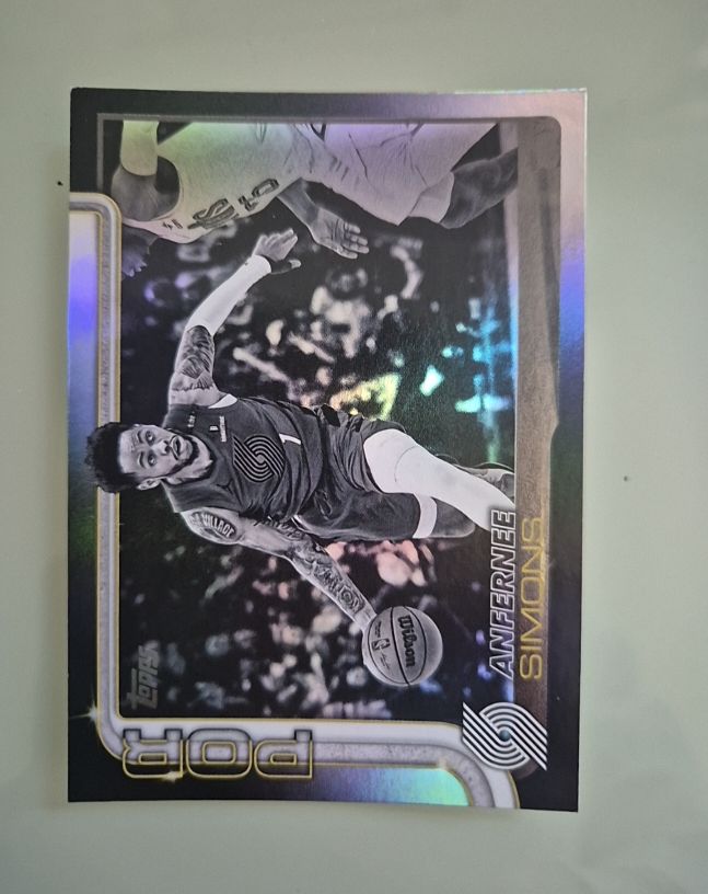 2025-26 Topps #123 Anfernee Simons Blackout — front