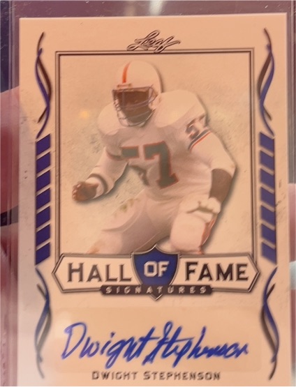 2021 Leaf Hall of Fame Signatures #HOF-DSI Dwight Stephenson — front