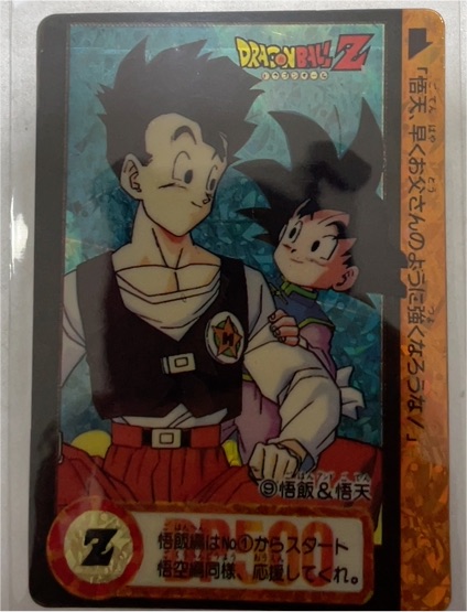 1992 Dragon Ball Z Carddass #9 Son Gohan & Son Goten — front