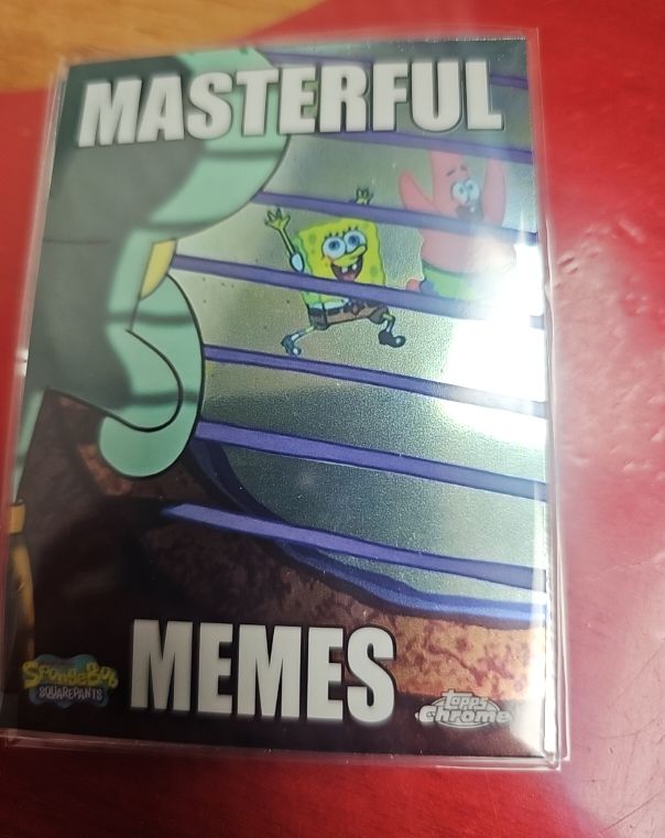 2025 Topps Chrome SpongeBob Masterful Memes #MM-9 Squidward That Sinking Feeling — front