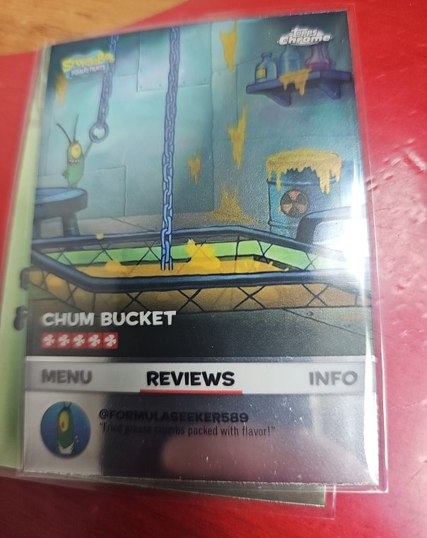 2025 Topps Chrome SpongeBob #BB-11 Chum Bucket Crispity Crunchities — front