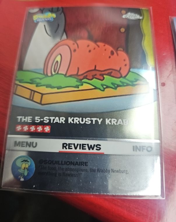 2025 Topps Chrome SpongeBob #BB-17 The 5-Star Krusty Krab — front