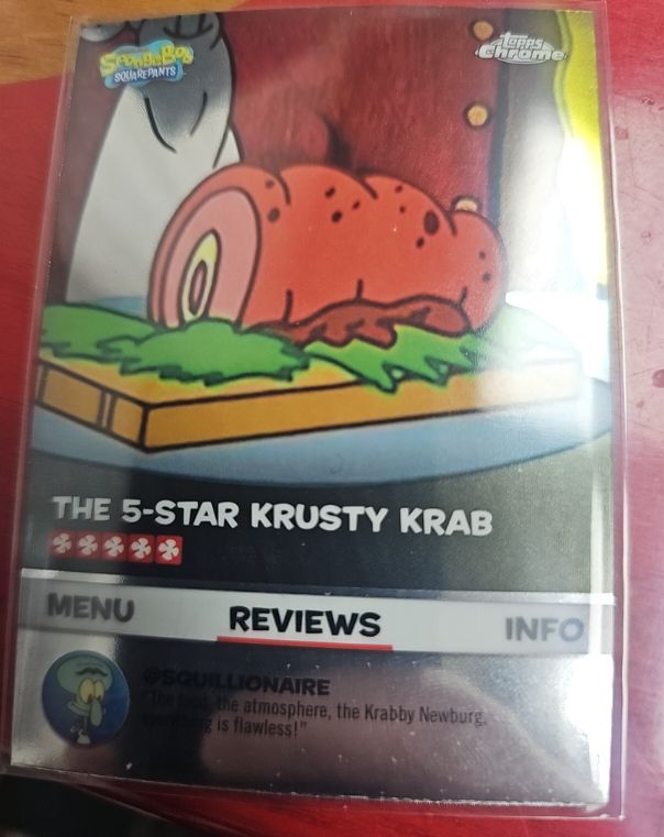 2025 Topps Chrome SpongeBob SquarePants #BB-17 The 5-Star Krusty Krab — front