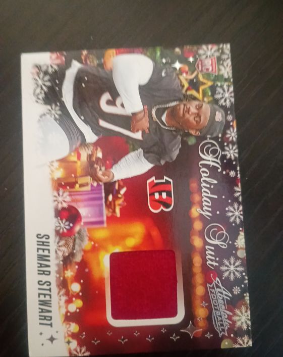 2025 Panini Absolute #HS-SST Shemar Stewart Holiday Suit Patch Rookie — front