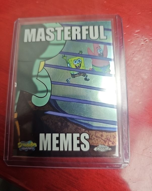 2025 Topps Chrome SpongeBob Masterful Memes #MM-9 Squidward That Sinking Feeling — front