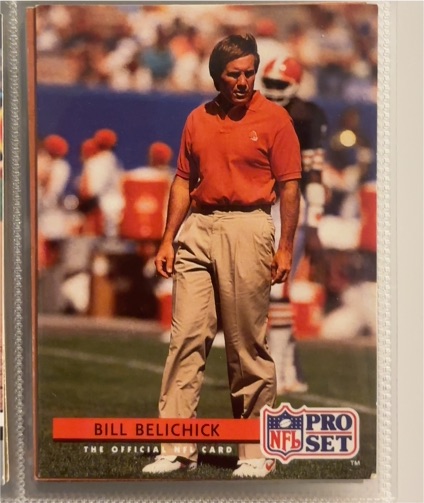 1992 Pro Set #144 Bill Belichick — front