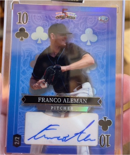 2024 Wild Card 5 Card Draw Stacked Deck #10 Franco Aleman — front