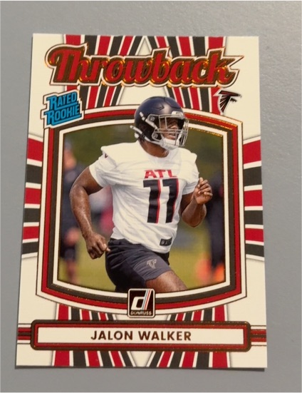 2025 Donruss #29 Jalon Walker Rated Rookie Throwback — front