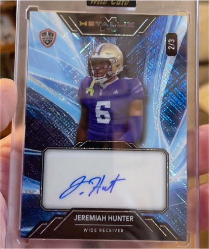 2025 Wild Card Metallix #2/3 Jeremiah Hunter — front