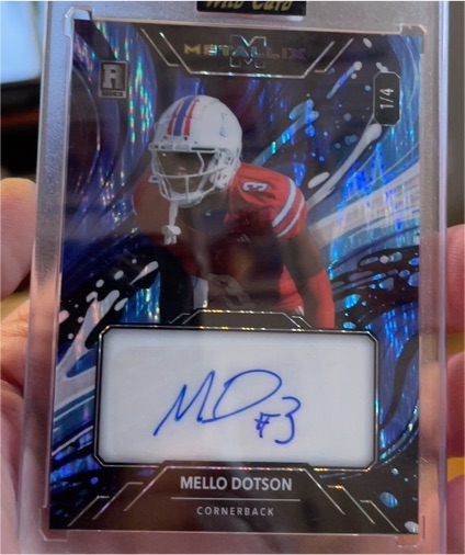 2025 Wild Card Metallix #1/4 Mello Dotson — front
