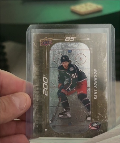 2023-24 Upper Deck Series 1 200' x 85' #DM-73 Kent Johnson — front
