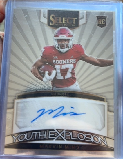2023 Panini Select Draft Picks #YS-MIM Marvin Mims Youth Explosion Auto RC — front