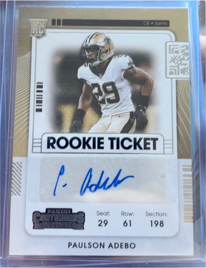 2021 Panini Contenders #182 Paulson Adebo Rookie Ticket — front