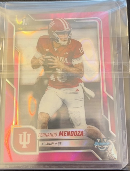 2025 Bowman University Chrome #109 Fernando Mendoza — front