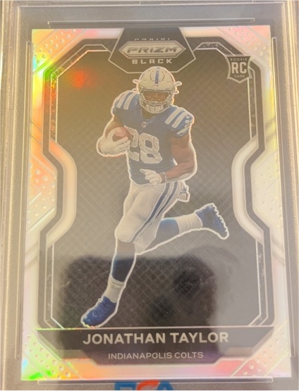 2020 Panini Chronicles Prizm Black #PB-7 Jonathan Taylor — front