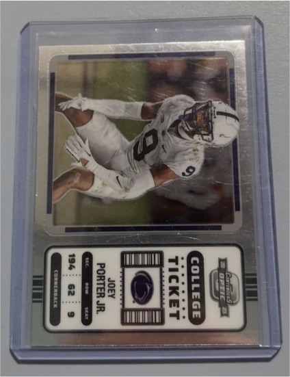 2023 Panini Chronicles Draft Picks College Ticket #9 Joey Porter Jr. — front