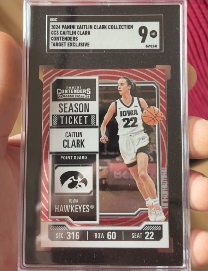 2024 Panini Caitlin Clark Collection Contenders Season Ticket #CC3 Caitlin Clark — front