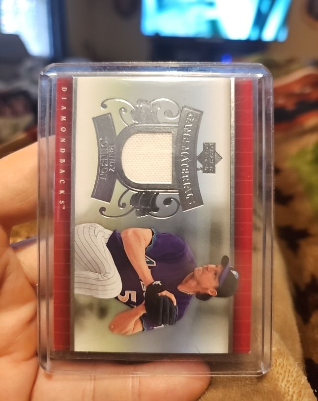 2007 Upper Deck UD Game Materials #UD-RJ Randy Johnson — front