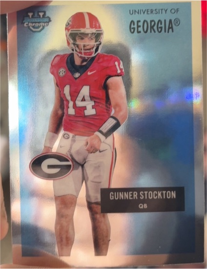 2025 Bowman University Chrome #55AV-4 Gunner Stockton — front