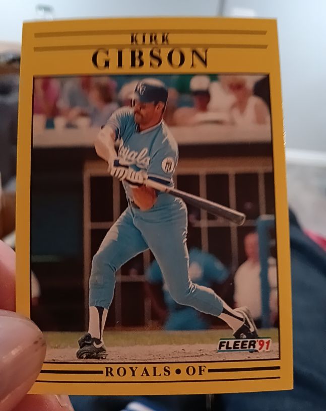 1991 Fleer #552 Kirk Gibson — front