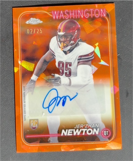 2024 Topps Chrome Rookie Autographs Jer'Zhan Newton #RA-JNE — front