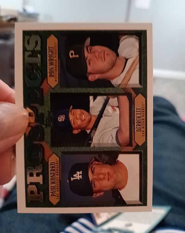 1997 Topps #489 Paul Konerko / Derrek Lee / Ron Wright — front