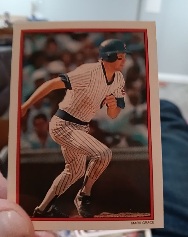 1990 Topps #12 Mark Grace — front