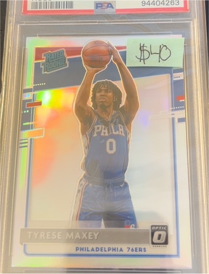 2020-21 Donruss Optic #171 Tyrese Maxey Rated Rookie — front