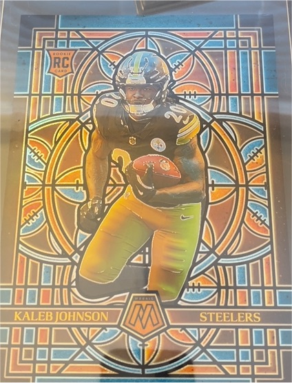 2025 Panini Mosaic #21 Kaleb Johnson Stained Glass — front