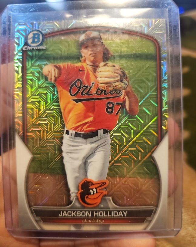 2023 Bowman Chrome Prospects Mojo Refractor #BCP-227 Jackson Holliday — front