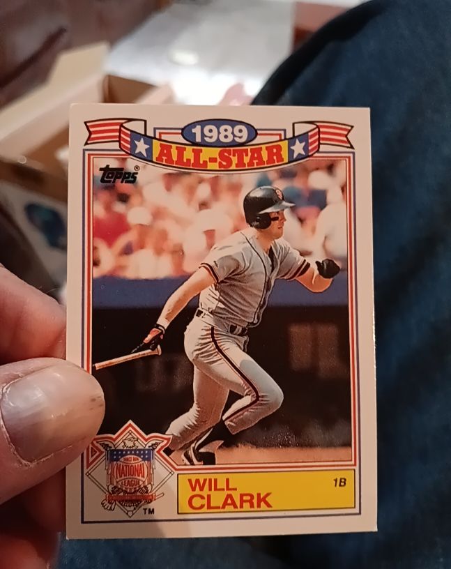 1990 Topps Glossy All-Stars #2 Will Clark — front