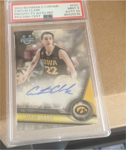 2023 Bowman U Chrome #CCL Caitlin Clark Prospects Auto — front