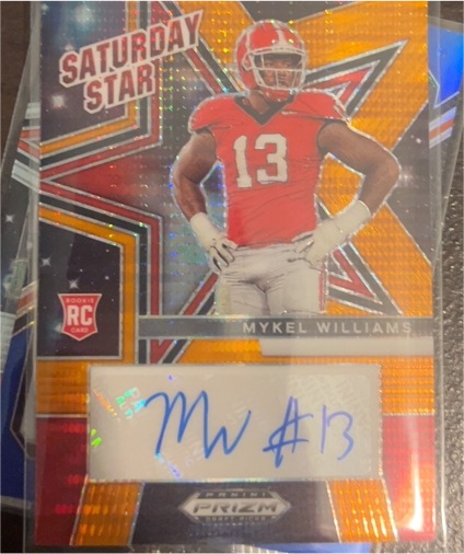 2025 Panini Prizm Draft Picks Saturday Star Mykel Williams RC Auto — front