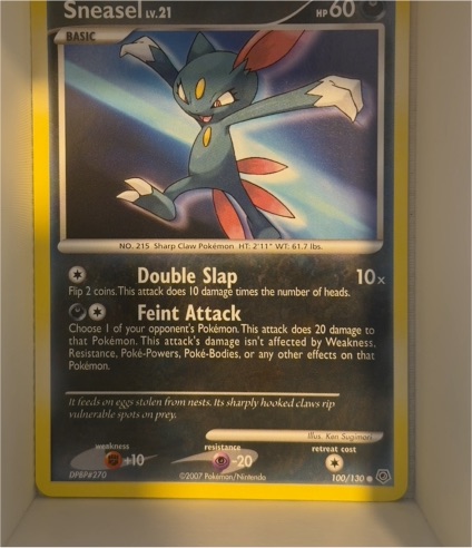 2007 Pokémon Diamond & Pearl #100 Sneasel — front