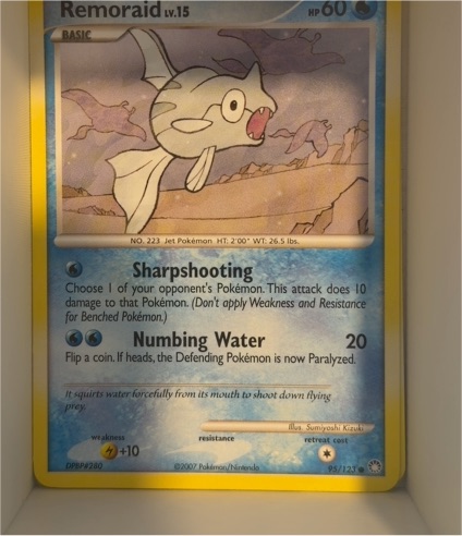 2007 Pokemon Diamond & Pearl Mysterious Treasures #95 Remoraid — front